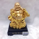 g143 1 150x150 Phật di lặc vàng gánh gậy như ý G143A